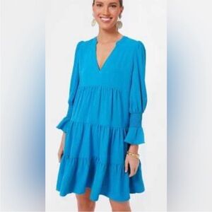 Tuckernuck Pomander Place Kenzo Capri Blue Mini Dress V Neck